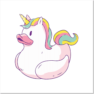 Unicorn Duck Design Posters and Art